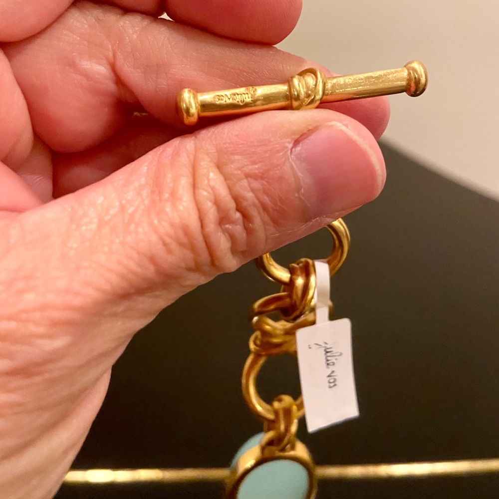 NWT luxury bohemian minimalist Authentic rare Julie Vos Chalcedony bracelet - Picture 14 of 14